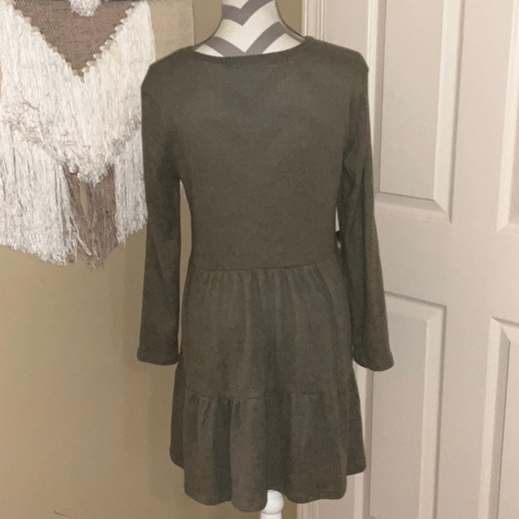 Green Ribbed Bailey Blue Dress - Size Large - Picture 4 of 5